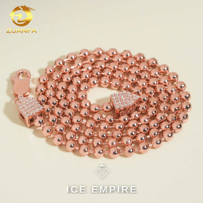 Iced Out Rose Gold Plated Moissanite Cuban Chain