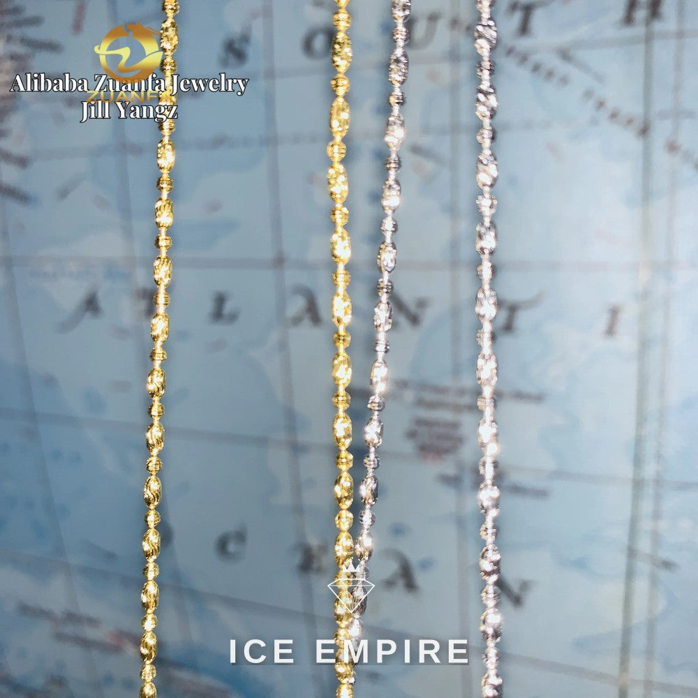 Iced Out Rose Gold Plated Moissanite Rope Chain