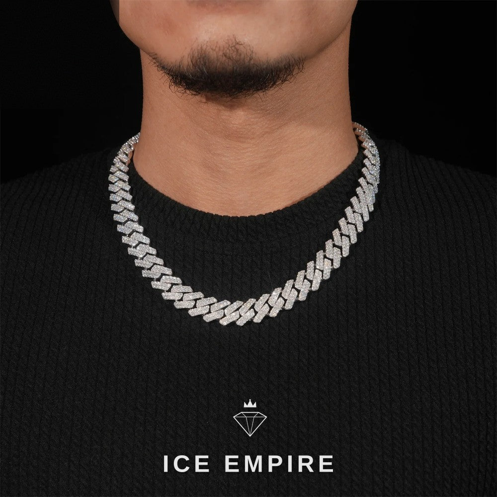 Iced Out Rose Gold Plated Moissanite Cuban Chain