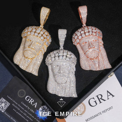 Iced Out Rose Gold Plated Moissanite Pendant