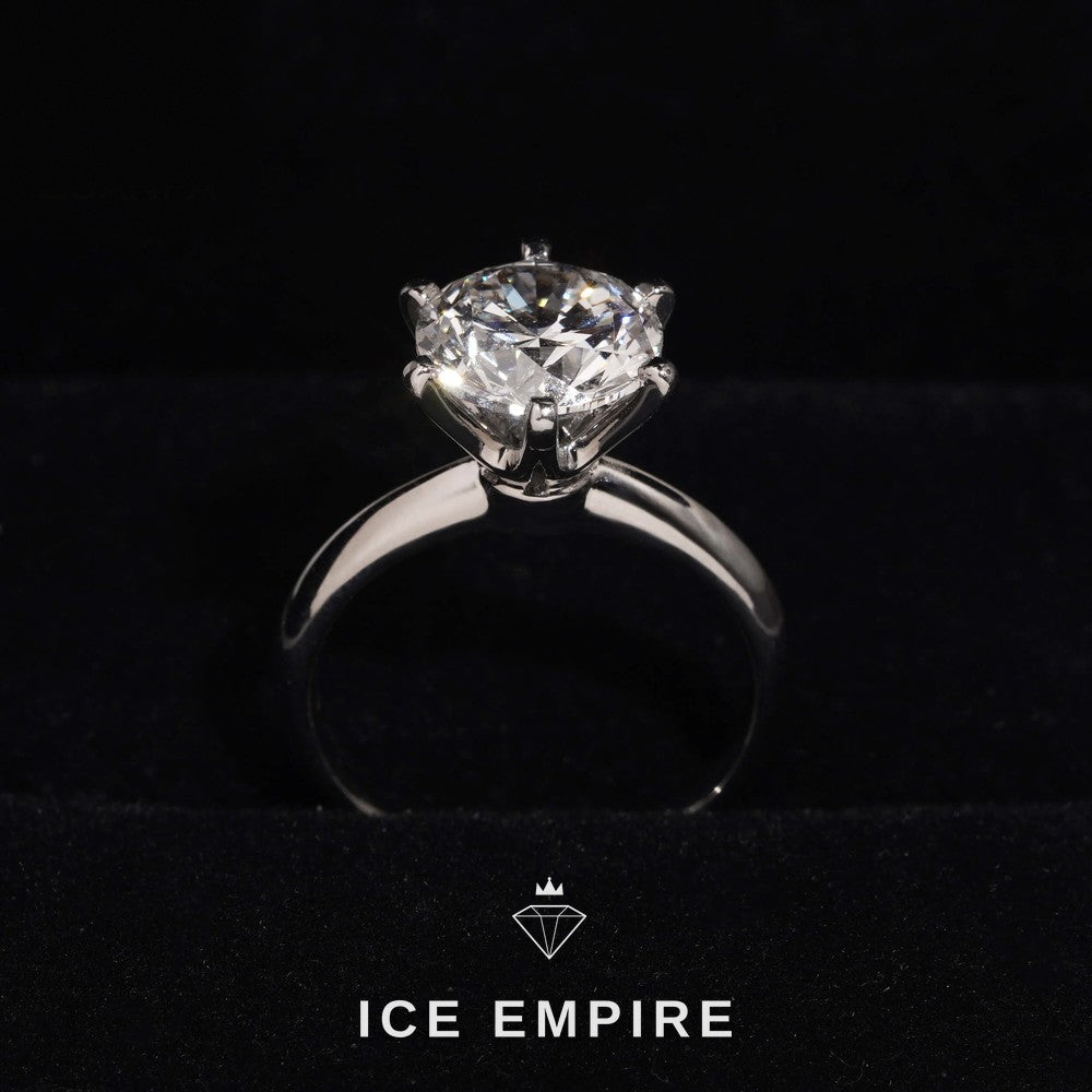 Iced Out 925 Silver Lab Grown Diamond Wedding Band