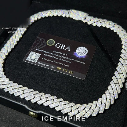 Iced Out Rose Gold Plated Moissanite Cuban Chain