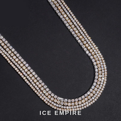 Iced Out Rose Gold Plated Moissanite Tennis Chain