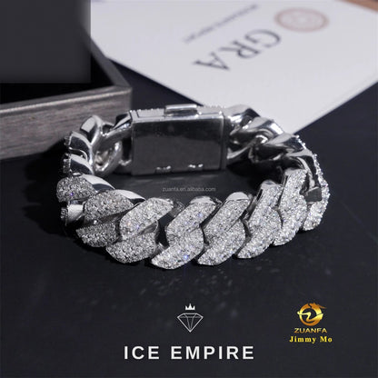 Iced Out Gold Plated Moissanite Cuban Chain