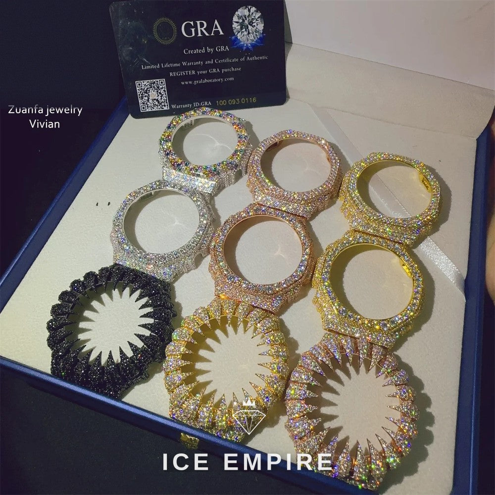 Iced Out 925 Silver Moissanite Watch