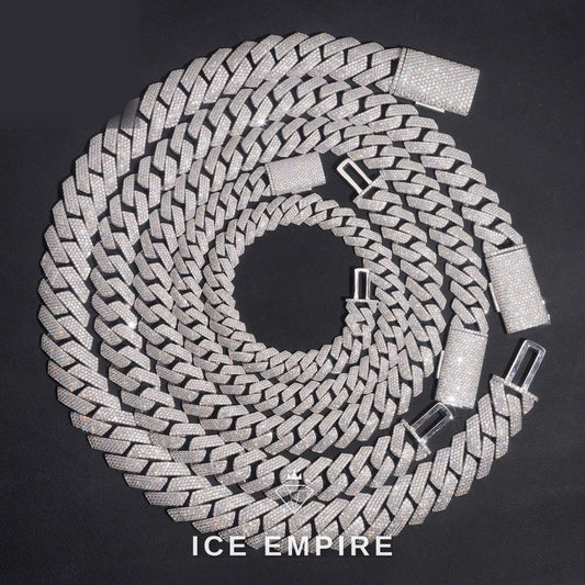 Iced Out Rose Gold Plated Moissanite Cuban Chain