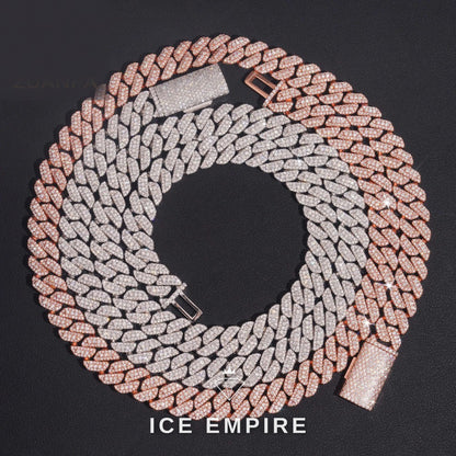 Iced Out Gold Plated Moissanite Cuban Chain