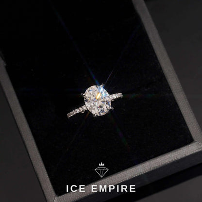Iced Out 18K Gold Moissanite Wedding Band