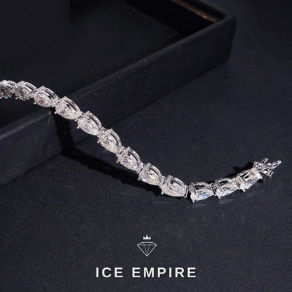 Iced Out 925 Silver Moissanite Tennis Bracelet