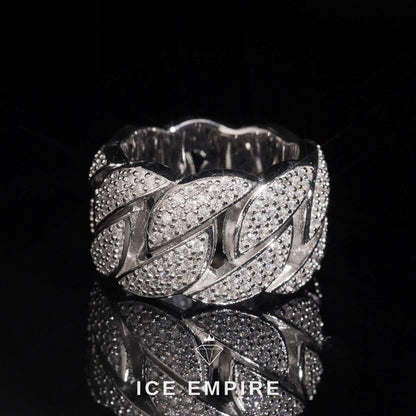 Iced Out 925 Silver Moissanite Ring