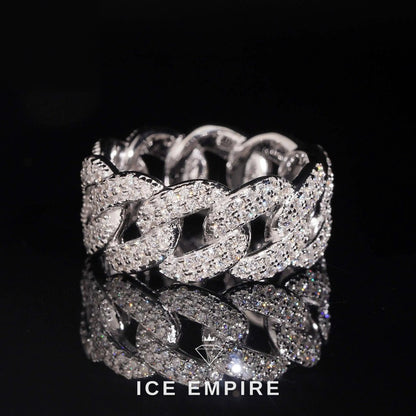 Iced Out 925 Silver Moissanite Cuban Chain