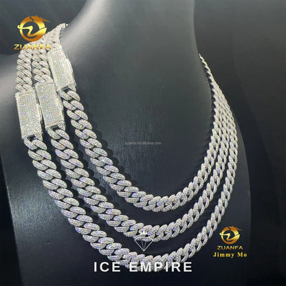 Iced Out Gold Plated Moissanite Cuban Chain
