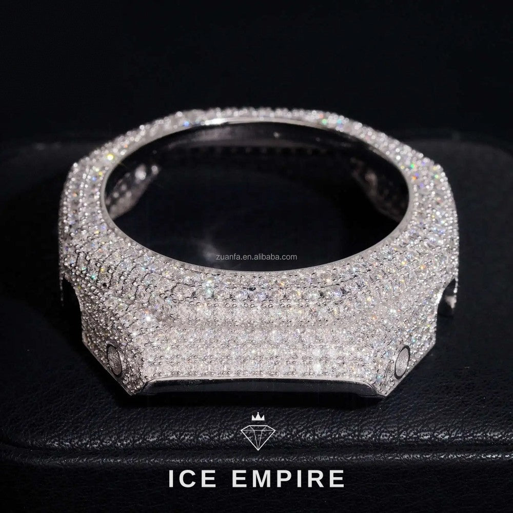 Iced Out 925 Silver Moissanite Watch