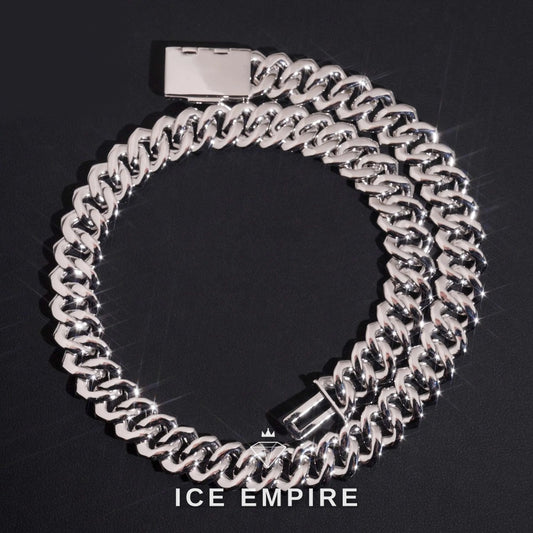 Iced Out Rose Gold Plated Moissanite Cuban Chain