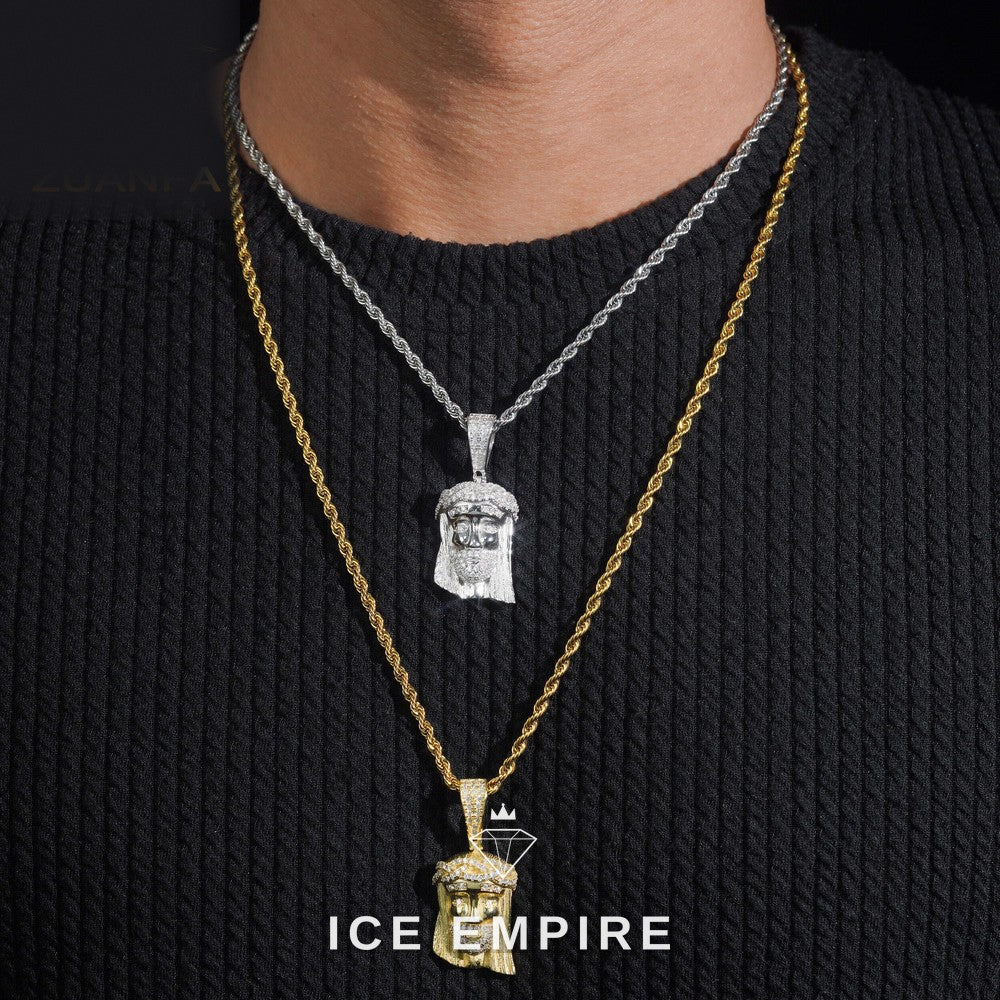 Iced Out Rose Gold Plated Moissanite Pendant