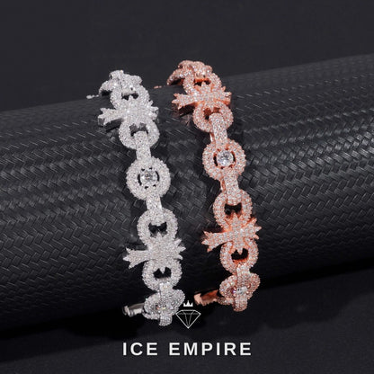 Iced Out Rose Gold Plated Moissanite Cuban Chain