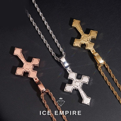 Iced Out Cross 925 Silver Moissanite Pendant