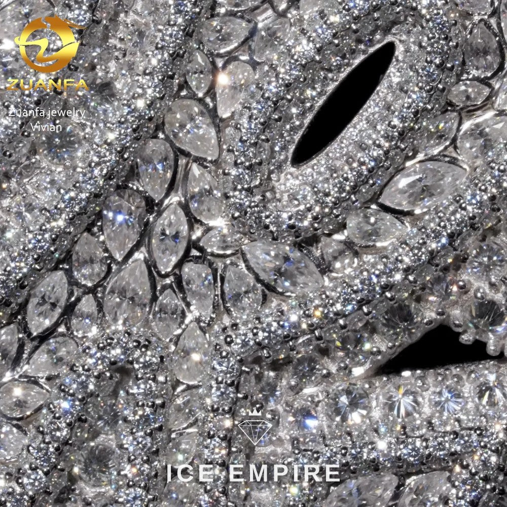 Iced Out Cross 925 Silver Moissanite Pendant