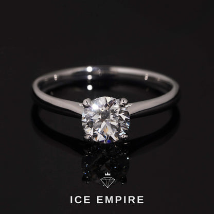 Iced Out 925 Silver Lab Grown Diamond Engagement Ring