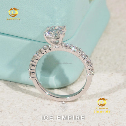 Iced Out Gold Plated Lab Grown Diamond Engagement Ring