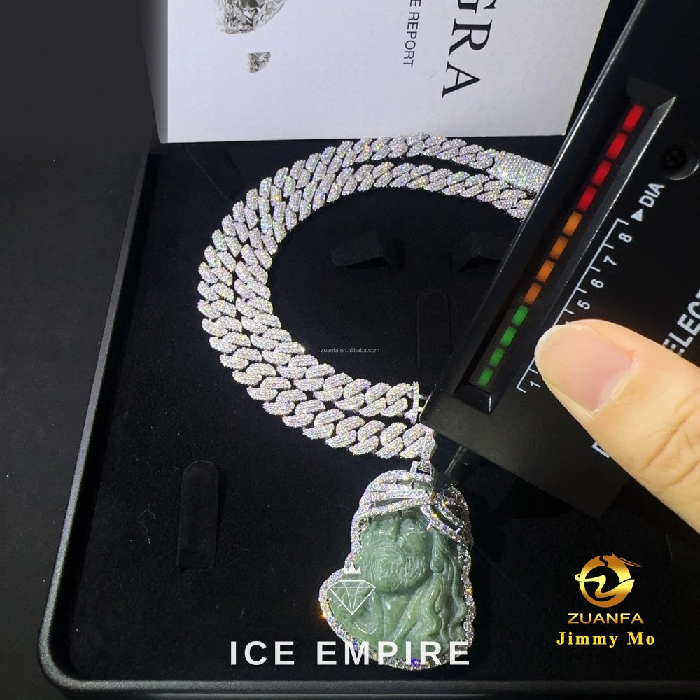 Iced Out 925 Silver Moissanite Pendant
