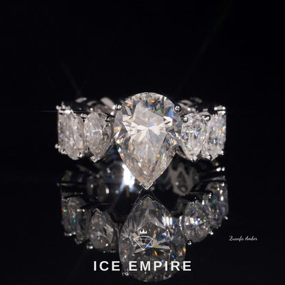 Iced Out 14K Gold Lab Grown Diamond Wedding Band