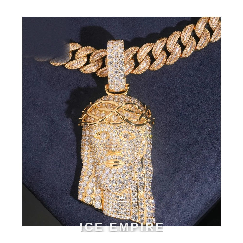 Iced Out 925 Silver Moissanite Pendant