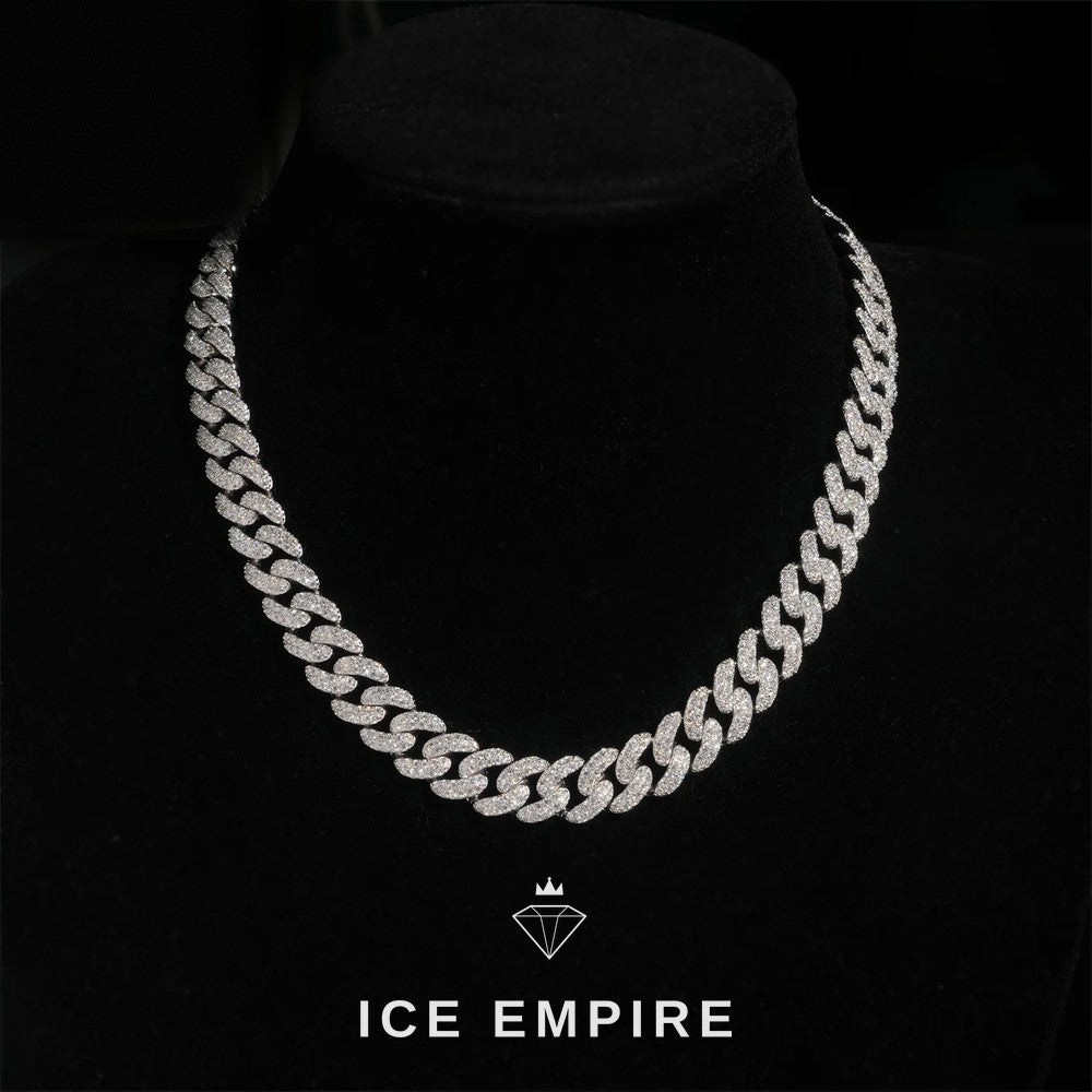 Iced Out Rose Gold Plated Moissanite Cuban Chain