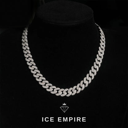 Iced Out Rose Gold Plated Moissanite Cuban Chain