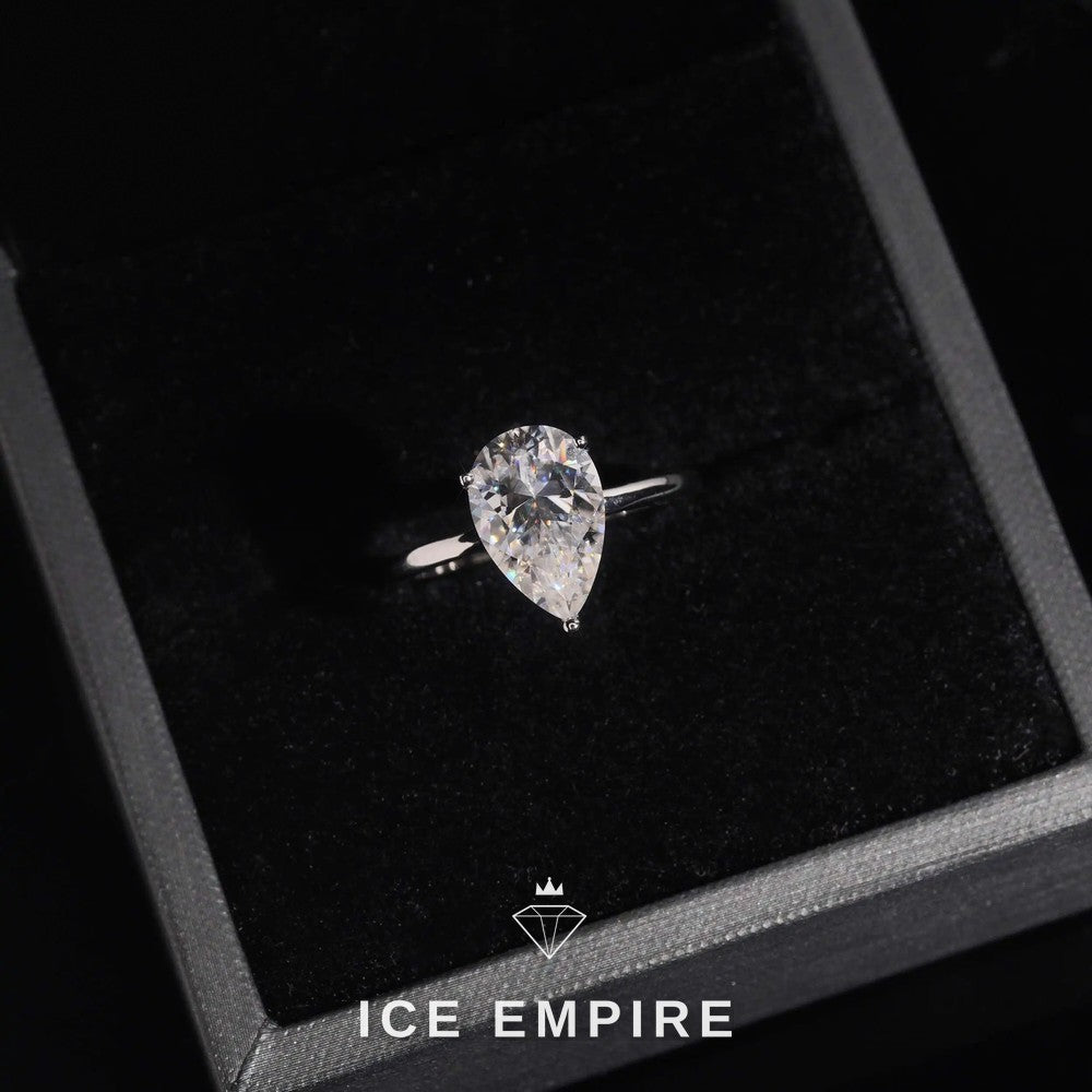 Iced Out Gold Plated Moissanite Wedding Band