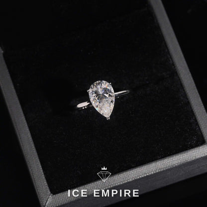 Iced Out Gold Plated Moissanite Wedding Band