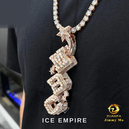 Iced Out 925 Silver Moissanite Pendant