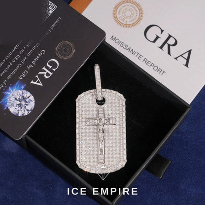 Iced Out Cross 925 Silver Moissanite Pendant