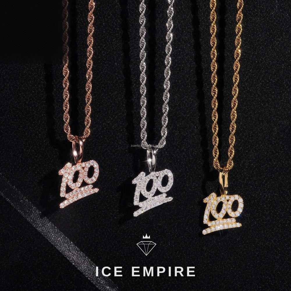 Iced Out Cross 925 Silver Moissanite Pendant