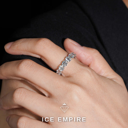 Iced Out 925 Silver Lab Grown Diamond Ring