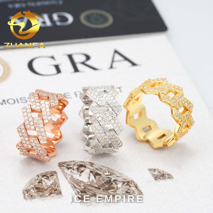 Iced Out Rose Gold Plated Moissanite Cuban Chain
