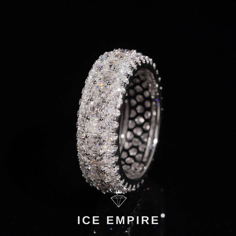 Iced Out 925 Silver Moissanite Ring