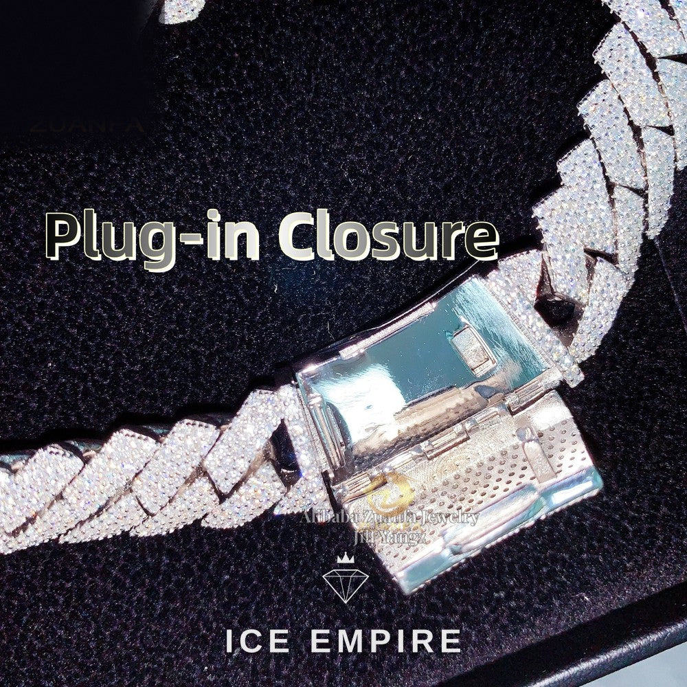 Iced Out Rose Gold Plated Moissanite Cuban Chain