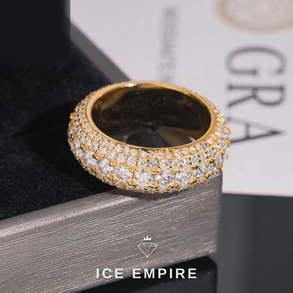 Iced Out 925 Silver Moissanite Ring