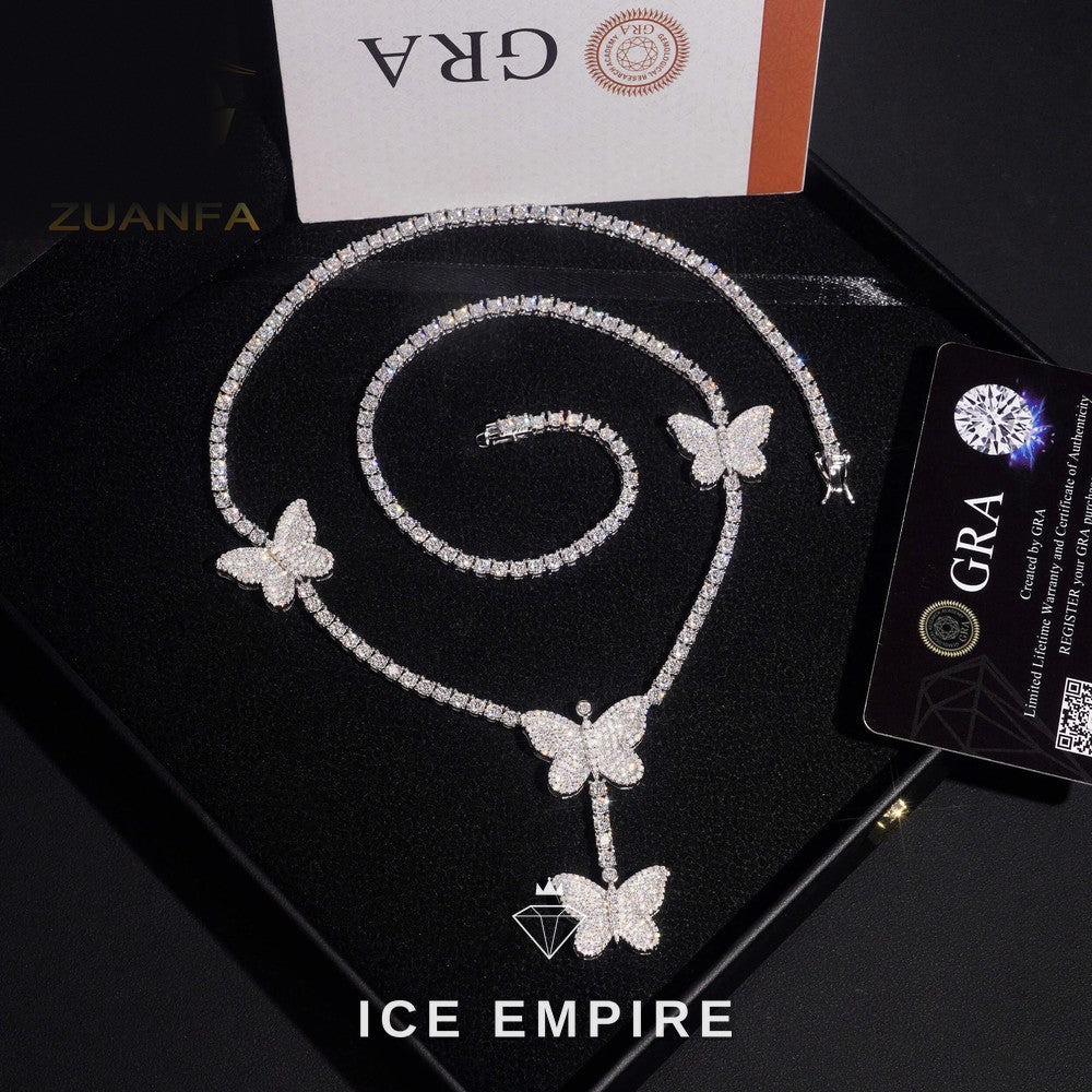 Iced Out Rose Gold Plated Moissanite Cuban Chain