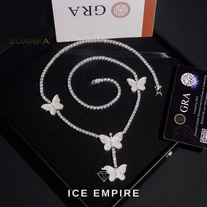 Iced Out Rose Gold Plated Moissanite Cuban Chain