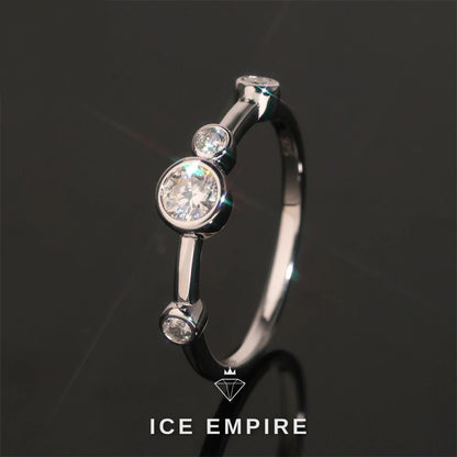 Iced Out Gold Plated Moissanite Engagement Ring