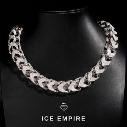Iced Out Rose Gold Plated Moissanite Cuban Chain