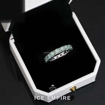 Iced Out 925 Silver Moissanite Ring