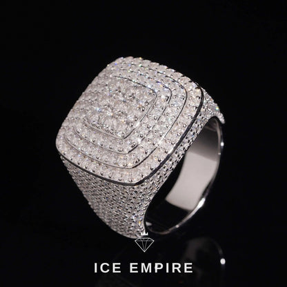 Iced Out 925 Silver Moissanite Ring