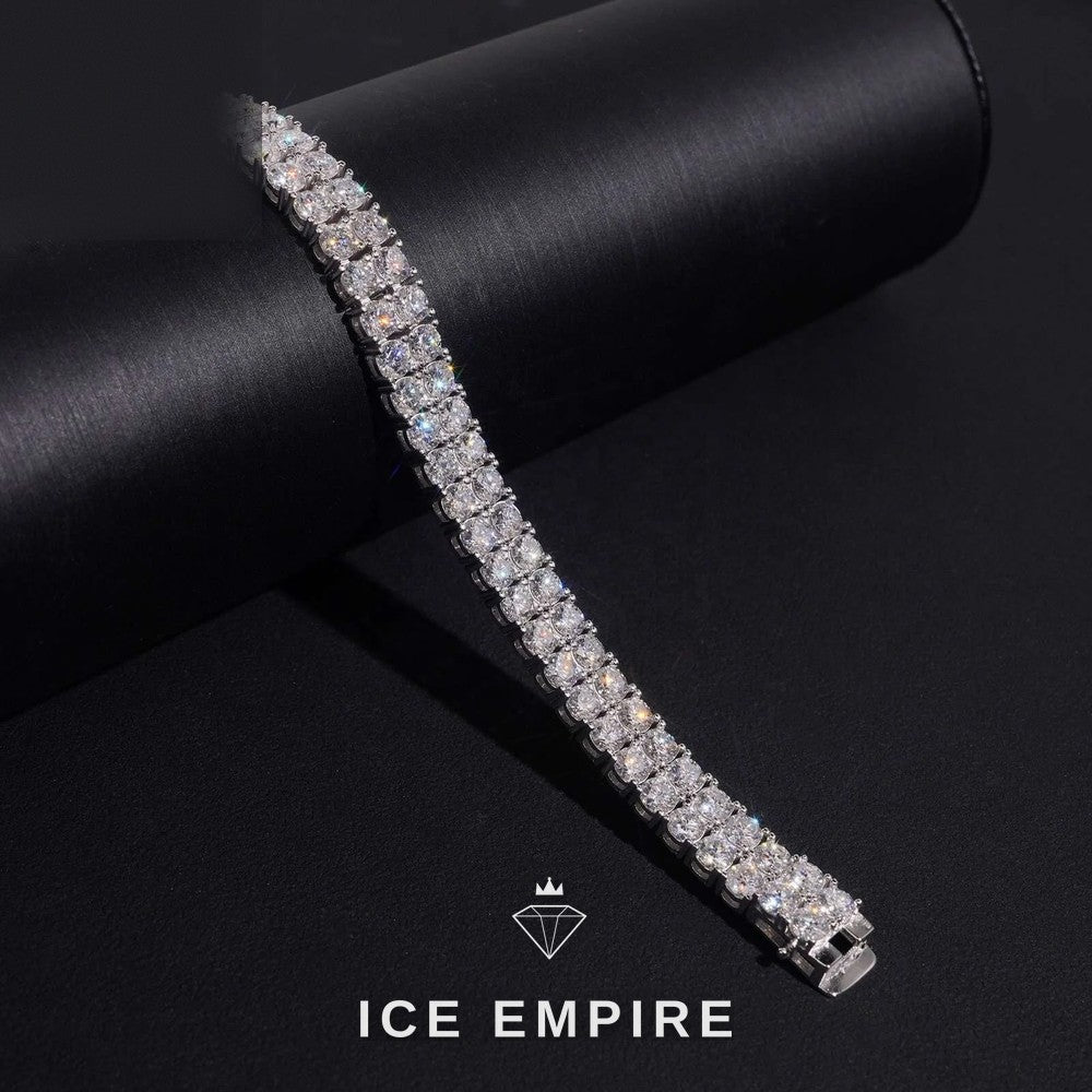 Iced Out 925 Silver Moissanite Tennis Bracelet
