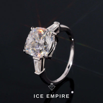 Iced Out Rose Gold Plated Moissanite Wedding Band