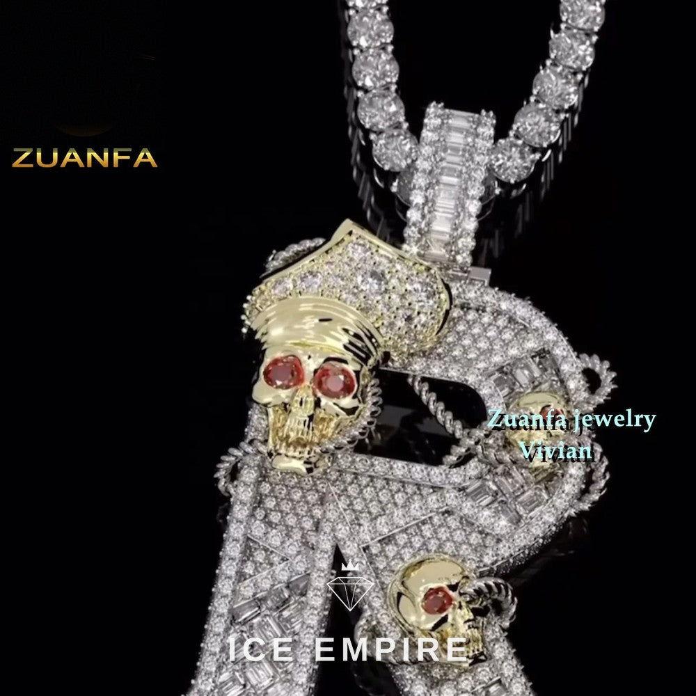 Iced Out 925 Silver Pendant
