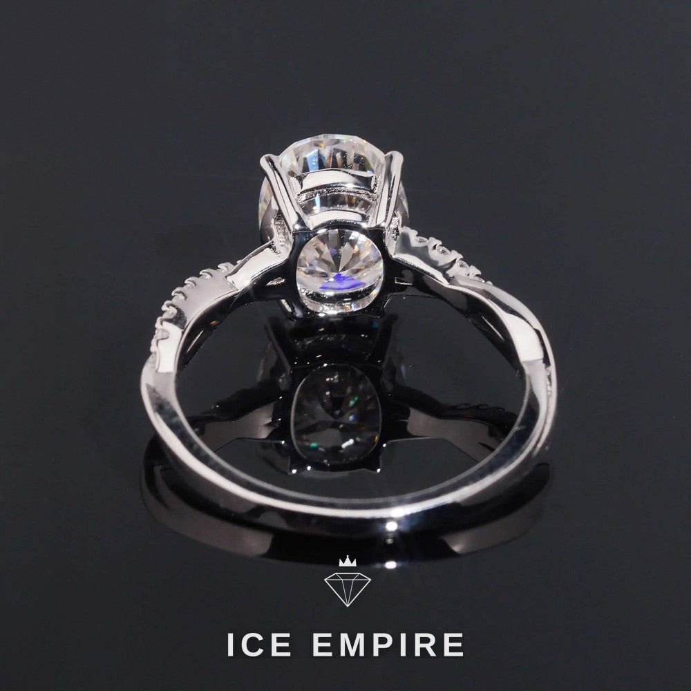 Iced Out Gold Plated Moissanite Wedding Band