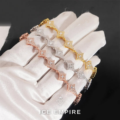 Iced Out Rose Gold Plated Moissanite Cuban Chain